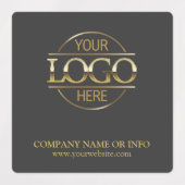 カスタムグレー金ゴールドプロモーション会社のビジネスロゴ ラベル (デザイン1)