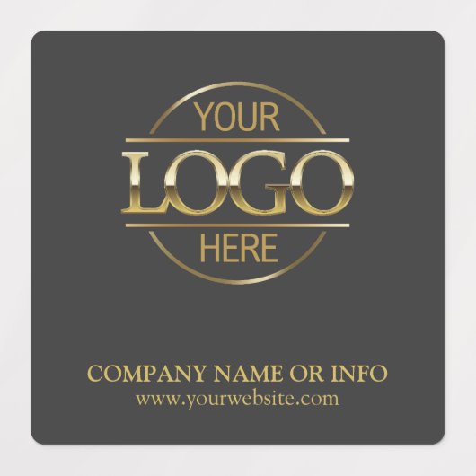 カスタムグレー金ゴールドプロモーション会社のビジネスロゴ ラベル (デザイン1)