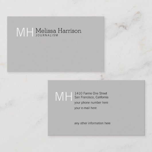 カスタムグレー 名刺 (正面/裏面)