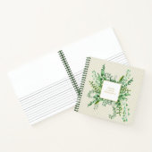 カスタムグ葉リー結婚ブライダルシャワー ノートブック (内部)