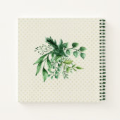 カスタムグ葉リー結婚ブライダルシャワー ノートブック (裏面)