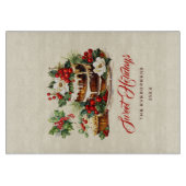 カスタムグ離れリーン水の色ヴィンテージクリスマス カッティングボード (正面)