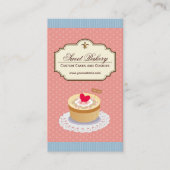 カスタムケーキとクッキーのデザートベーカリーショップ 名刺 (正面)