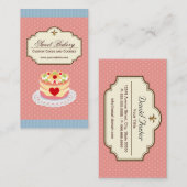 カスタムケーキとクッキーのデザートベーカリー店 名刺 (正面/裏面)