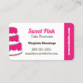 カスタムケーキのピンクベーカリーメニュー味 名刺 (正面)