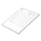 カスタムケーキデコレータアポイントメント型枠カスタムロゴ ノートパッド (アングル)