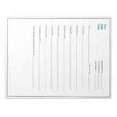 カスタムケーキデコレータアポイントメント型枠カスタムロゴ ノートパッド (正面)