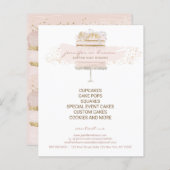 カスタムケーキベイカーイベントパティッセリーフライヤーガーリー (正面/裏面)