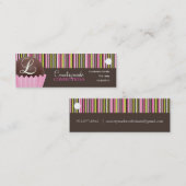 カスタムケーキボールラベル スキニー名刺 (正面/裏面)