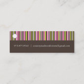 カスタムケーキボールラベル スキニー名刺 (裏面)