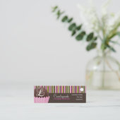 カスタムケーキボールラベル スキニー名刺 (スタンド正面)