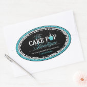 カスタムケーキラポップ・アートのベル 楕円形シール (封筒)