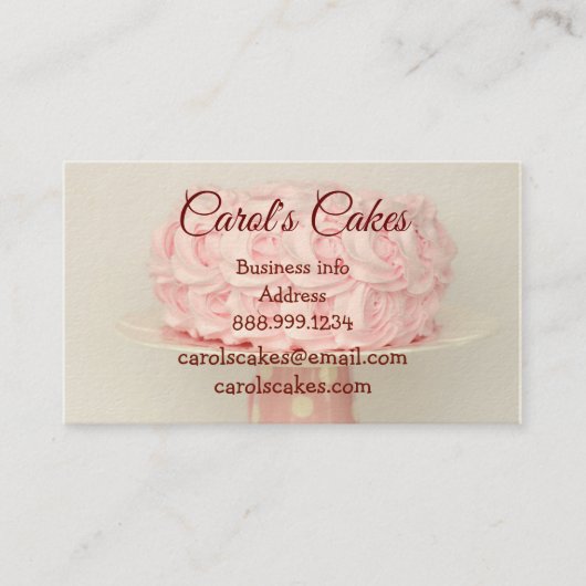 カスタムケーキ結婚ー&ケーキデザインベーカーズ 名刺 (正面)