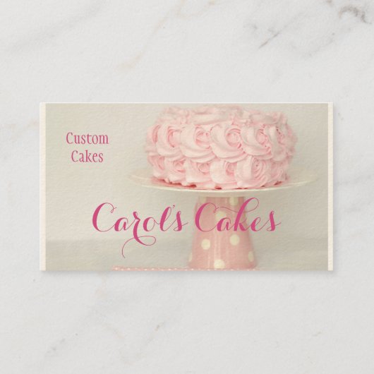 カスタムケーキ&結婚ズケーキデザインベーカーズ 名刺 (裏面)