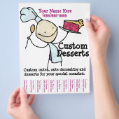 カスタムケーキ。飾のケータリング チラシ (手)
