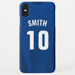 カスタムケースフットボールシャツ-青 iPhone XS MAXケース