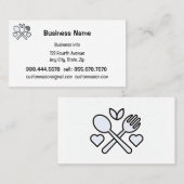 カスタムケータリング料理ベーキング食品サービス 名刺 (正面/裏面)