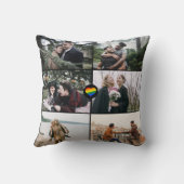 カスタムゲイプライドLGBTレインボーラブハート クッション (裏面)