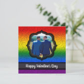 カスタムゲイLGBTQバレンタインデイカード カード (スタンド正面)