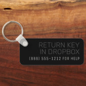 カスタムゲストハウスルームウィズフォンナンバー キーホルダー (裏面)