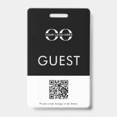 カスタムゲストバッジロゴQRコード バッジ (裏面)