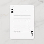 カスタムゲストブックトランプ結婚ズ エンクロージャーカード (裏面)