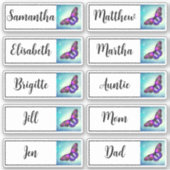 カスタムゲストリスト10名書道バタフライ シール (正面)