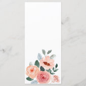 カスタムゲスト名フローラの結婚ビュッフェメニュー メニュー (裏面)