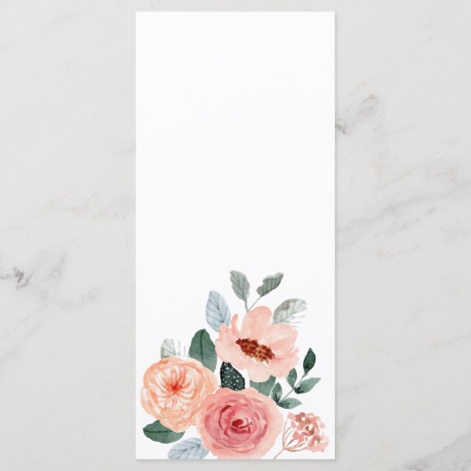 カスタムゲスト名フローラの結婚ビュッフェメニュー メニュー (裏面)