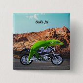 カスタムゲッコライダーオンバイザートハイウェイ 缶バッジ (正面)