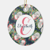 カスタムコアラクリスマスブルー セラミックオーナメント (左)