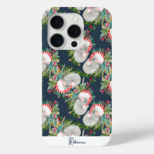 カスタムコアラクリスマスブルー iPhone 15 PROケース