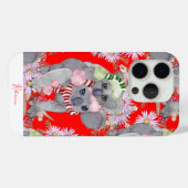 カスタムコアラファミリーレッドクリスマス Case-Mate iPhoneケース (裏面 (横))