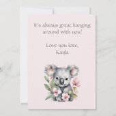 カスタムコアラベアーグリーティングカード シーズンカード (裏面)