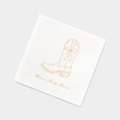 カスタムコケットブーツ&ボーズベビーシャワーナプキンズ 箔ナプキン (左)