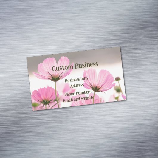 カスタムコスモスガーデンフラワーズフローラ マグネット名刺 (インサイチュ)