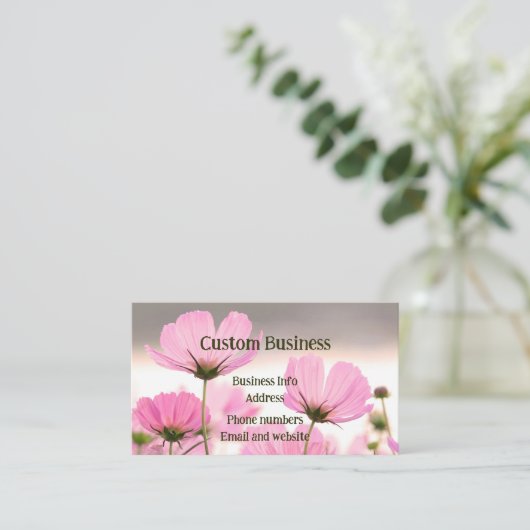 カスタムコスモスガーデンフラワーズフローラ 名刺 (スタンド正面)