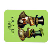 カスタムコテージおもしろいアビクトリアンフロッグカップル マグネット (横)