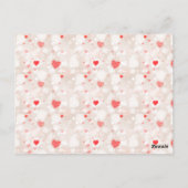 カスタムコラージカップル写真&バレンタインデー ポストカード (裏面)