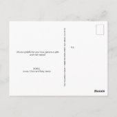 カスタムコラージュシンプル赤ちゃんシャワー ポストカード (裏面)