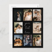 カスタムコラージュパーソナライズされた写真ファミリー シーズンポストカード (正面/裏面)