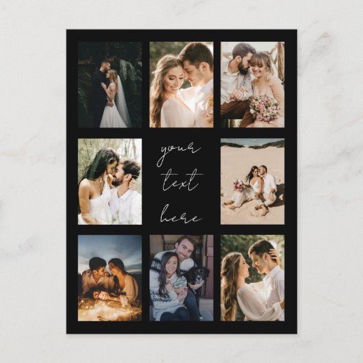 カスタムコラージュパーソナライズされた写真ファミリー シーズンポストカード (正面)