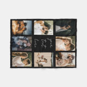 カスタムコラージュパーソナライズされた写真ファミリー フリースブランケット (正面(横))