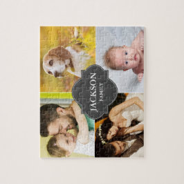 カスタムコラージュ写真ファミリー名数々の写真 ジグソーパズル
