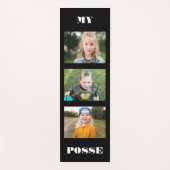 カスタムコラージュ写真ブラックマイポーズ ヨガマット (正面)