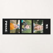 カスタムコラージュ写真ブラックマイポーズ ヨガマット (正面(横))