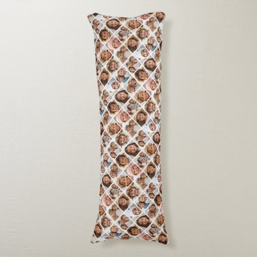 カスタムコラージュ12枚の写真 – パターン全体 ボディピロー (正面縦)