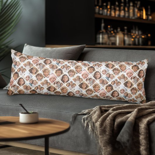 カスタムコラージュ12枚の写真 – パターン全体 ボディピロー