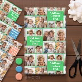 カスタムコラージュ8枚の写真 – カスタム文字すべての行事 ラッピングペーパーシート