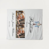 カスタムコラージュ《キリスト教》洗礼式や命名式バプテスムバック タペストリー (正面(横))